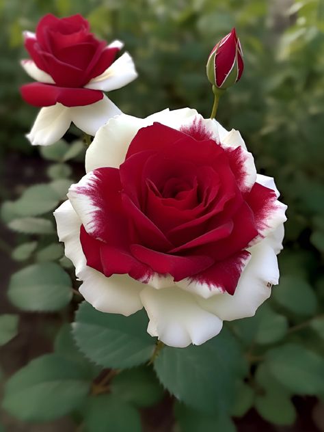 Insect Wallpaper, Rose Flower Photos, Rare Roses, Rose Flower Pictures, Red And White Roses, Beautiful Flowers Photos, Unusual Flowers, Beautiful Flowers Garden, Rare Flowers