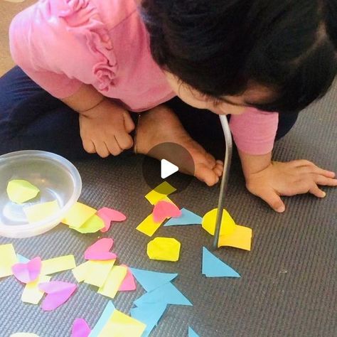 Olivia on Instagram: "Pick up paper pieces with a straw- an oral motor activity! Oral motor skills include awareness, strength, coordination , movement and endurance of the mouth;jaw, tongue ,cheeks and lips. This activity is also good for concentration, colour and shape recognition. #toddleractivities #playathome #fun #oralmotorskills #oralmotorexercises #concentration #shaperecognition #colourrecognition #playwithmom #keepthembusy #babyoliviazworld #easyactivities" Oral Motor Activities, Body Preschool, Occupational Therapy Activities, Oral Motor, Easy Activities, Preschool Learning Activities, Motor Activities, Therapy Activities, Occupational Therapy