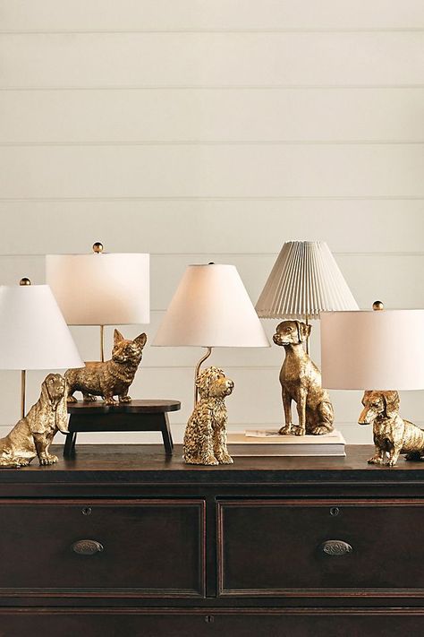 Dog Table Lamp Living Room Sconces Behind Couch, Wolf Lamp, Fox Lamp, Dog Bedroom Decor, Entryway Lamp, Table Lamp Ideas, Animal Lamps, Dog Lamp, Animal Lamp