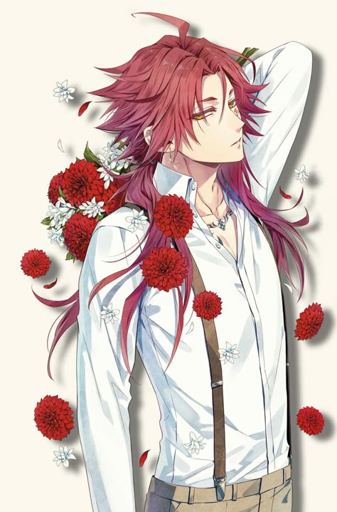 Yang Piofiore, Animated Man, Cartoon Man, Mystic Messenger, Long Hair Styles Men, Visual Novel, Kirby, Box Art, Red Hair