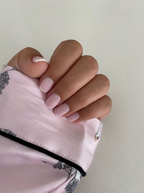 Pink nails french PJ Gel No Chip Nails, Light Pastel Pink Nails, Short French Pink Nails, Light French Nails, Light Pink Shellac Nails, Pink French Gel Nails, French Pink Tip Nails, Soft Pink French Tip Nails, Light Pink French Nails