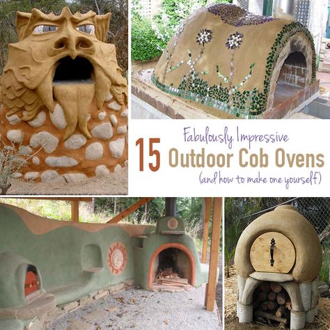 15 BEAUTIFULLY PRACTICAL Cob Ovens & How to Build One Yourself Cob Fire Pit, Earth Oven In Ground, Cobb Oven Diy, Cobb Pizza Oven, Cob Oven Design, Earth Oven Diy, Cob Pizza Oven Diy, Cob Oven Diy, Outdoor Cob Kitchen