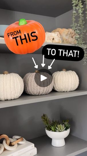 Fuzzy Pumpkins, Halloween Interior, Dollar Tree Fall Decor Diy, Hobby Lobby Diy, Hobby Lobby Crafts, Pumpkin Decorating Diy, Fall Pumpkin Crafts, Dollar Tree Pumpkins, Fall Decor Diy Crafts