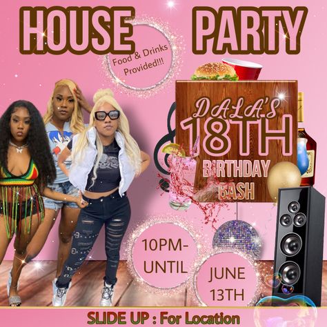 Kickback Party Flyer Ideas, Air Bnb Birthday Party Ideas, Air Bnb Party, Air Bnb Party Ideas, House Party Flyer, House Party Invitation, Couple Camping, Flyer Background, Teen Couple