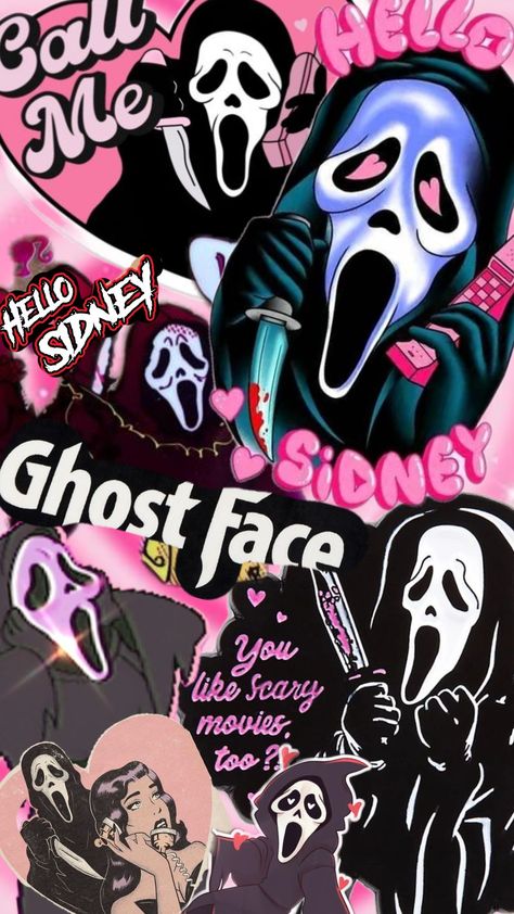 #scream #ghostface #Horror Ghostface Wallpaper Aesthetic, Ghost Face Wallpaper Aesthetic, Helloween Wallpaper, Pretty Wallpaper Ipad, Collage Des Photos, Halloween Wallpaper Iphone Backgrounds, Halloween Wallpaper Backgrounds, Scream Halloween, Halloween Wallpaper Cute