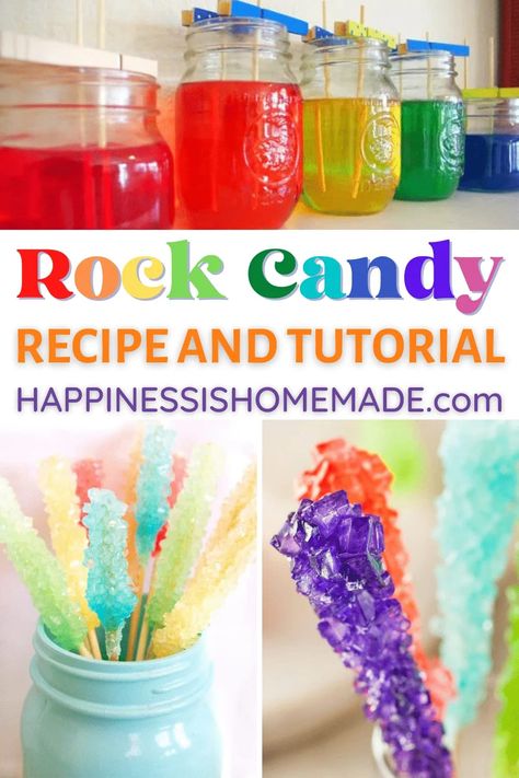 Candy Rocks Recipe, Candy To Make And Sell, Candy Making Recipes At Home, Fun Baking With Kids, Fun Food Activities For Kids, Candy To Make At Home, Diy Candy Recipes, At Home Experiments For Kids, Yummy Deserts To Make