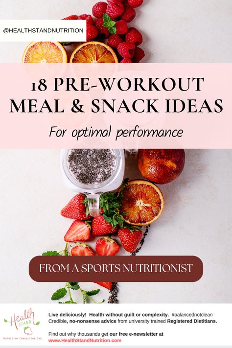 Wondering what to eat before a workout? 💪Or the best timing of pre-workout meals/snacks for optimal performance? ⏱️🥨 Click below! Dietitian Carlin Frimmel @campkitchen shares everything you need to know about pre-workout meals AND shares a list of 18 ideas:  #preworkout #preworkoutmeals #sportsnutrition #preworkoutsnacks #preworkoutmeal Preworkout Lunch Ideas, What To Eat Before Workout, Pre Workout Meal Ideas, Pre Work Out Snacks Healthy, Snacks To Eat Before Workout, Meals To Eat Before A Workout, Healthy Pre Workout Meals, Before Workout Snack, What To Eat Pre Workout