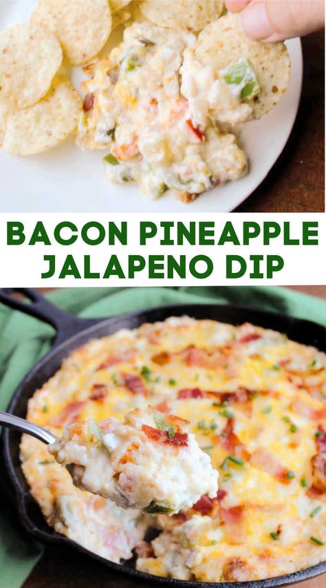 Bacon Jalapeno Dip, Appetizers Wedding, Pineapple Dip, Bacon Pineapple, Bacon Party, Keto Dips, Spicy Bacon, Awesome Appetizers, Baked Potato Salad