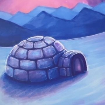 Igloo Painting, Igloo Illustration, Igloo Drawing, Winter Illustrations, Snow Place, Snow Landscape, Simple Drawings, Sunrise Landscape, Winter Illustration