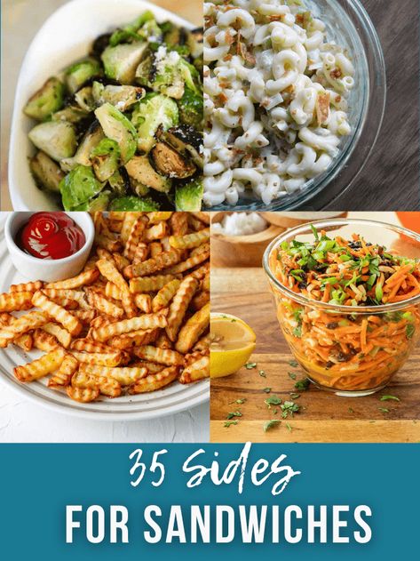 Looking for some healthy sides for sandwiches? Voila! Here’s the ultimate list of 35 the best side dishes to serve with sandwiches! Muffaletta Sandwich Sides, Healthy Sides With Sandwiches, What To Serve With Italian Beef Sandwich, Good Sides For Sandwiches, Sides For Panini Sandwiches, Sides To Sandwiches, Healthy Side Dishes For Sandwiches, Easy Sides With Sandwiches, Dinner Sides For Sandwiches