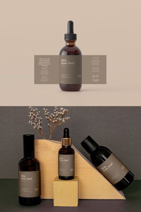 #minimalistdesign #minimalistpackaging #canvatemplate #cosmeticlabel Skincare Design Packaging, Natural Cosmetic Packaging Design, Luxury Label Design, Luxury Cosmetics Design, Minimalist Luxury Aesthetic, Skin Care Branding, Luxury Skincare Packaging, Natural Skincare Packaging, Skincare Packaging Design