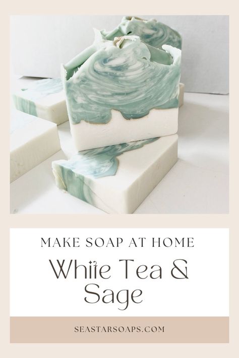 Homemade Soaps With Essential Oils, Soap Making Techniques, Diy Soap Designs, Vegan Soap Recipe Diy, Sage Soap Recipe, Homemade Soap Bars Recipe, Gardeners Cold Process Soap Recipe, Diy Natural Soap Recipes, Homemade Soap Recipes Cold Process