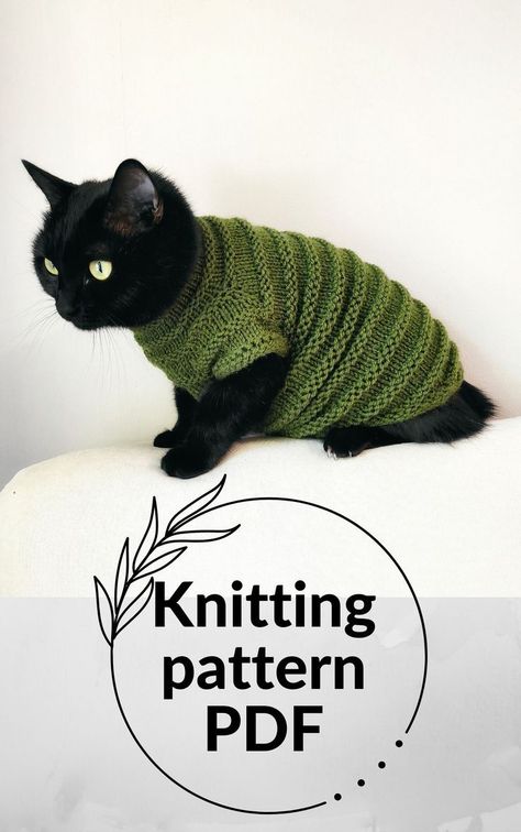 Get the purr-fect addition to your winter wardrobe with a cat sweater from Amazon. Cat Sweater Knitting Pattern, Cat Sweater Pattern, Sweater For Cat, Pet Sweaters, Small Dog Sweaters, Crochet Dog Sweater, Pattern Cat, Cat Sweater, Knitted Cat