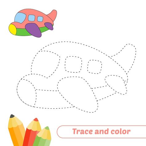 Muhamad Saevudin | Freepik Trace And Colour Worksheet, Drawing Worksheets For Kindergarten, Dinosaur Vector, Plane Vector, Rooster Vector, Kids Tree, Trace And Color, Color For Kids, Free Kids Coloring Pages