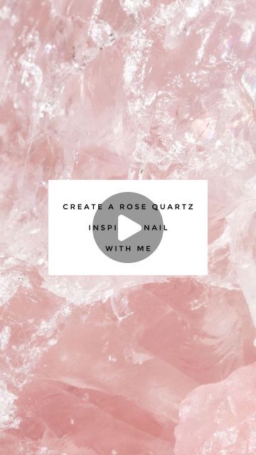 Rose Quartz Nails, Quartz Nails, Quartz Nail, Toe Nail Art, Crystal Nails, Nail Tutorials, A Rose, Nails Nailart, Nail Tech