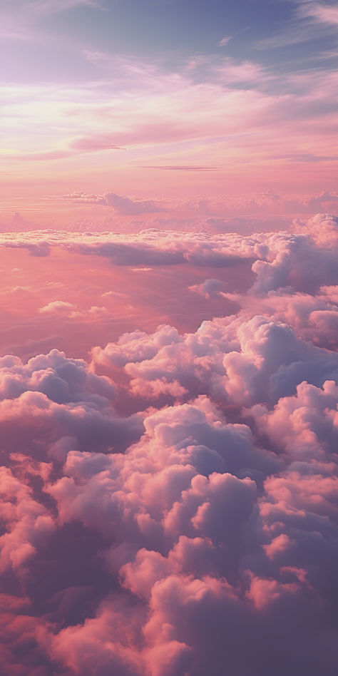 Clouds Pink Aesthetic, Pink Skies Wallpaper, Dreamy Aesthetic Wallpaper, Pink Sky With Clouds, Wallpaper Clouds Aesthetic, Wallpaper Clouds Sky, Pink Sky Landscape, Pink Sky Wallpaper, Pink Cloudy Sky