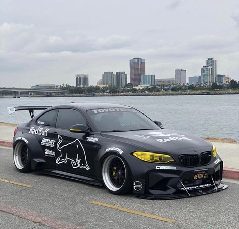 BMW F87 M2 black widebody slammed Black Modified Cars, Bmw M2 Modified, Bmw Wrap Design, Bmw M4 Livery, Bmw Modified Cars, Bmw Livery, Bmw Modified, M2 Bmw, Blacked Out Cars