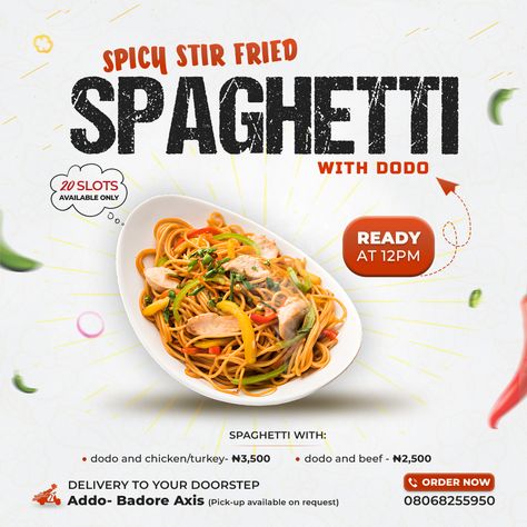 Fried Spaghetti, Ads Banner, Food Flyer, Social Media Ads, Gaming Wallpapers, Stir Fry, Flyer Design, Spaghetti, Gaming