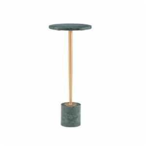 Powell Justine Drink Table - Gold with Green Marble | Hayneedle Gold Drinks, Marble Block, Marble And Gold, Living Room End Tables, Drink Table, Hammered Metal, Coffee Table Accents, Green Marble, Art Table