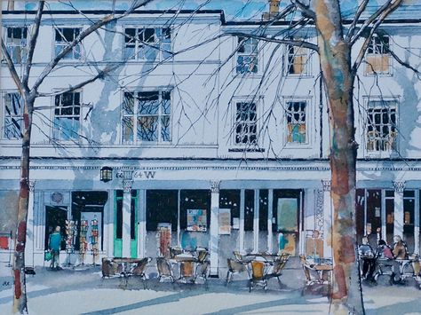 The Pantiles by Ian Kesterton Tunbridge Wells Tunbridge Wells, Brooms, Street View, Art