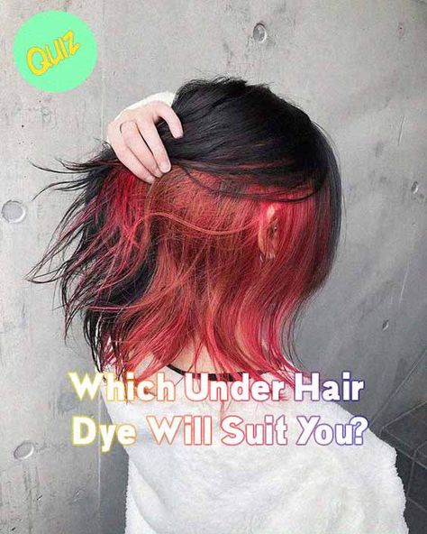 Dyeing Underneath Hair, Different Way To Dye Hair, Hair Color Inside The Hair, What Hair Suits Me, Hair Dye Back Of Head, How To Under Dye Hair, Hidden Colored Hair, Where To Dye Your Hair, Fashion Colour Hair