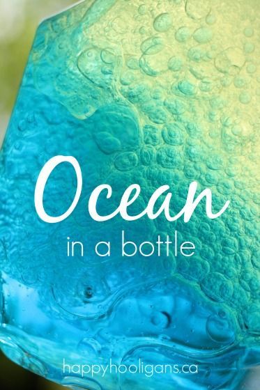 Ocean in a Bottle with 3 Simple Ingredients - Happy Hooligans Ocean In A Bottle, Happy Hooligans, Sensory Bottles, Preschool Science, Science For Kids, Science Activities, Fun Science, Science Experiments, Toddler Crafts