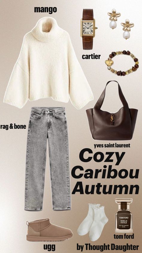 I believe the Ugg line in Caribou is seriously underrated. This shade offers a beautifully muted tone that strikes the perfect balance—it's deeper than Chestnut while not being as light as Sand, making it a versatile choice for any wardrobe. If I lived in colder weather, I would definitely be the first to purchase the ultra minis in caribou!   Now, onto the outfit: it’s gorgeous. I absolutely love the color brown; it’s such a classic, especially in the fall. Although I don’t own many brown clothing items, there’s something so timeless about a well-made brown bag for autumn. This is the quintessential fall outfit—one that everyone has probably worn at least once. Brown Uggs Outfit, Ultra Minis, Brown Uggs, Brown Clothing, How To Make Brown, Ugg Mini, Uggs Outfit, Cute Lazy Day Outfits, Brown Outfit