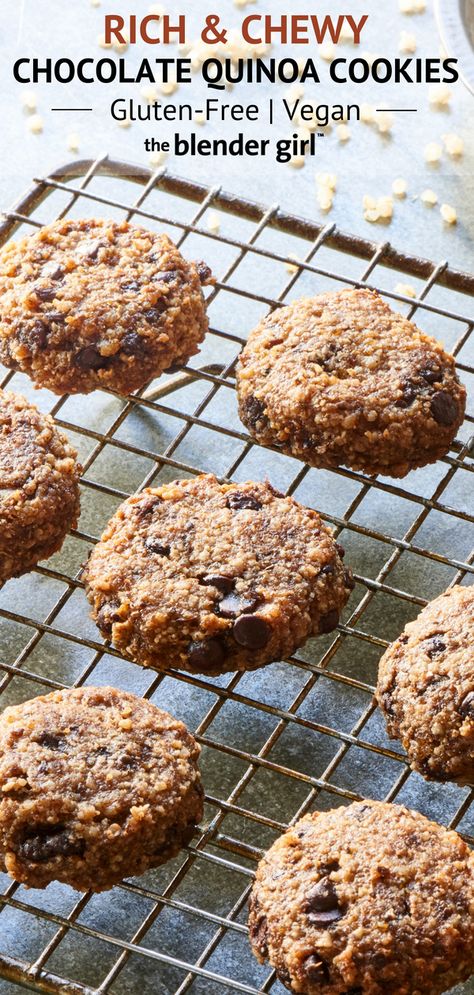 Quinoa Oatmeal Cookies, Quinoa Cookies Vegan, Quinoa Chocolate Chip Cookies, Quinoa Breakfast Cookies, Quinoa Cookie Recipes, Cooked Quinoa Recipes Desserts, Quinoa Chocolate Crisps, Quinoa Cookies Healthy, Cracker Alternatives