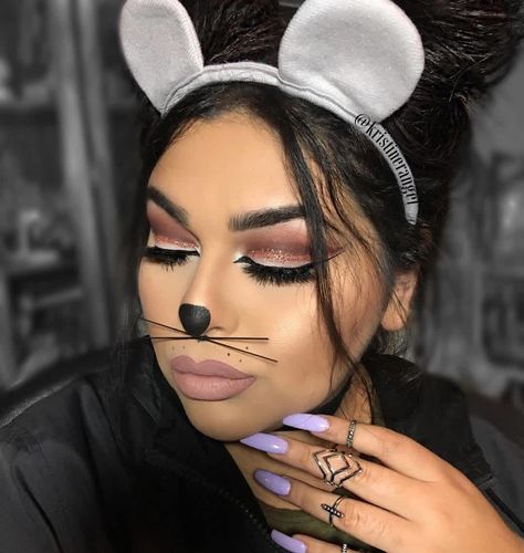 Mice Makeup Halloween, Leopard Makeup Halloween, Bunny Halloween Makeup, Deer Halloween Makeup, Lion Makeup, Mouse Makeup, Peacock Halloween, Unicorn Makeup Halloween, Giraffe Ears