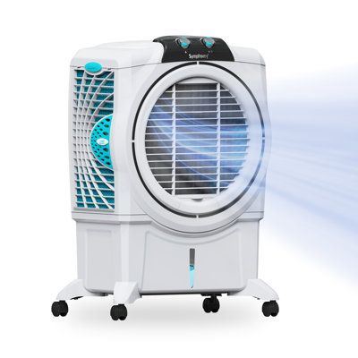 This high-performance portable evaporative air cooler is suitable for up to 500 sq. ft. of the area under ideal conditions. Powerful 3-speed fan with vertical automatic oscillation and horizontal movable louvers ensures even air flow in hot and dry conditions. 3 side filters ensure clean dust-free air. The high-quality pre-dust filters protect the honeycomb cooling pads from dust and grime. Special for outdoor or indoor use. Made with durable material for rough Industrial or Commercial use. Stur Evaporative Coolers, Portable Air Cooler, Swamp Cooler, Best Humidifier, Evaporative Cooler, Evaporative Air Cooler, Portable Cooler, Home Garage, Air Cooler