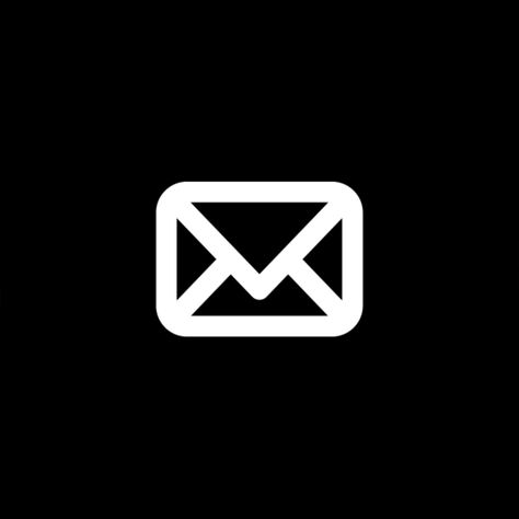 Black Email Icon, Ipad Customization, Phone Makeover, Icon Phone, Email Icon, Zestaw Ikon, Iphone Theme, Red Iphone, Snapchat Icon