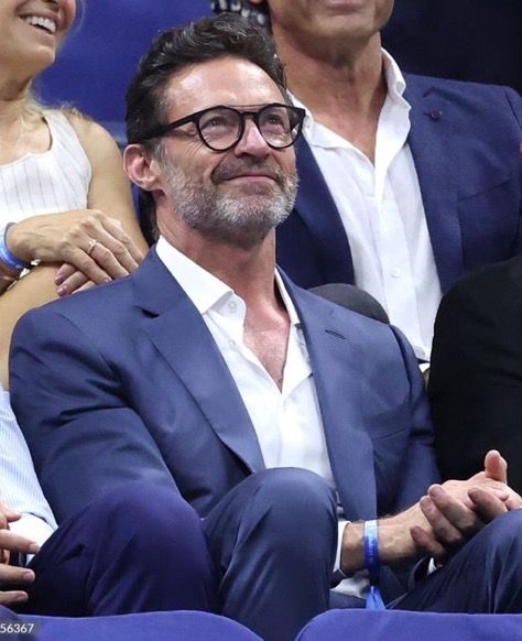 August 31, White Button Up, Us Open, Day 6, September 2024, Hugh Jackman, I Love Him, Love Of My Life, Musician