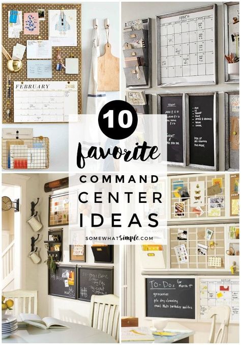 Make the perfect family command center with our helpful tips and 10 creative command center ideas! #commandcenter #commandcenterideas #homeorganization #organization #householdmanagement Comand Center, Family Command Center Wall, Command Center Ideas, Family Planner Wall, Family Organization Wall, Family Command Centers, Command Center Organization, Diy Command Center, Organizing Clutter