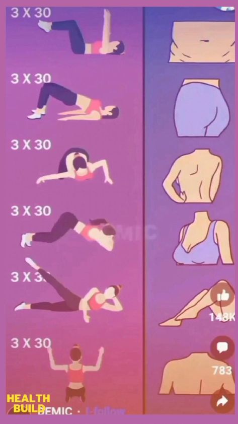 Exercise For Women, Latihan Kardio, Latihan Yoga, Workout Without Gym, Formda Kal, Bodyweight Workout Beginner, Weight Workout Plan, Gymnastics Workout, Flat Belly Workout