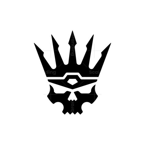 Iconic Skull With Crown Logo. Iconic Skull With Crown Logo  Forsale. This creative logo boasts an unique elegant, modern, minimalist, and simple design. Its versatility allows it to be well-suited for a diverse range of businesses across various industries. Crown Tattoo Men, King Crown Tattoo, Crown Icon, Skull With Crown, Skull Crown, Crown Symbol, Skull Icon, Fox Skull, Crown Drawing