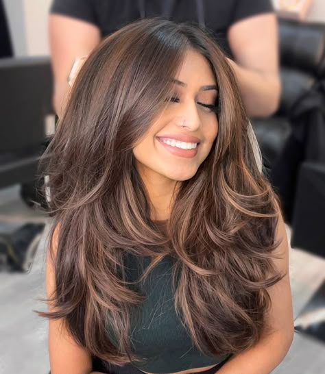 2024’s Top Layered Haircuts for Long Hair: Chic Trends & Styles Trendy Layered Hairstyles, Indian Hair Cuts, Haircuts For Long Hair With Layers, Haircuts For Wavy Hair, Round Face Haircuts, Long Layered Hair, Long Wavy Hair, Haircuts For Long Hair, Long Hair Cuts