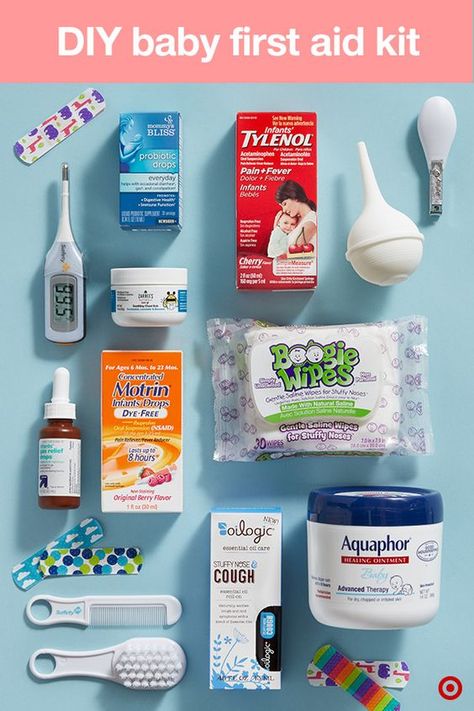 Baby First Aid Kit, Baby Medicine, First Aid Kits, Baby Checklist, Diy Bebe, Baby Prep, Baby Advice, Baby Necessities, Shower Bebe