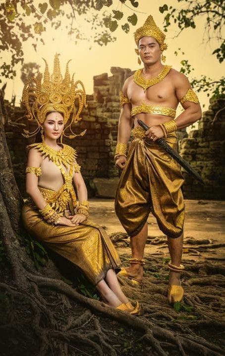 Cambodia Culture, Cambodian Clothes, Modern Dance Costume, Cambodian Dress, Khmer Art, Khmer Culture, Thailand Tattoo, Traditional Thai Clothing, Cambodian Art