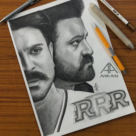 Drawing of RRR poster Ramcharan and Jrntr. #drawing #art #portrait #sketch #pencildrawing #artoftheday #howtodraw #SSrajamouli #southmovies #films Rrr Drawings, Chandrayan 3 Drawing Sketch, Sketch Photo, Sketch Painting Pencil, Pencil Sketch Portrait For Beginners, Poster Sketch, Chandrayan 3 Poster Drawing, Celebrity Sketch, Rrr Drawing Pencil