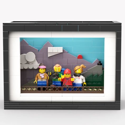 LEGO IDEAS - LEGO Ideas x Target – What does Family mean to you? - Build Your Family Picture Lego Shadow Box Ideas, Lego Friends Display, Lego Shadow Box Ideas Diy, Lego Frames Ideas, Lego Picture Frame Diy, Lego Art Wall, Lego Family Frame, Lego Set Display, Lego Skyline Display