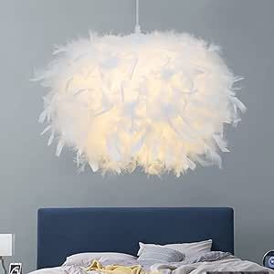 Feather Lampshade, Hanging Bedroom Lights, Room Amazon, Feather Chandelier, Bamboo Chandelier, Feather Lamp, Ceiling Light Fittings, Chandelier For Living Room, Small Pendant Lights