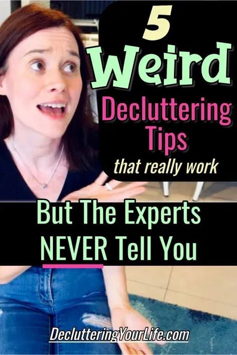 Kinda Weird Decluttering Tips The Experts Don't Tell Us Easy House Cleaning, Declutter Checklist, Clutter Solutions, Decluttering Inspiration, Clutter Control, Declutter Home, Declutter Challenge, Decluttering Tips, Declutter Your Life