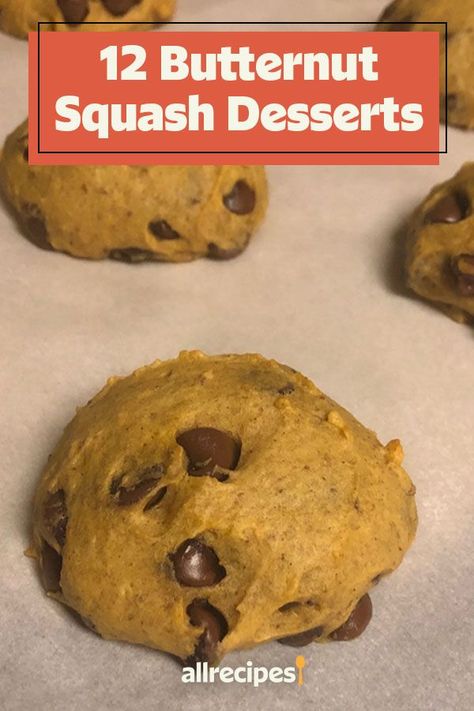 Butternut Squash Cookies Recipes, Baking With Butternut Squash, Baking With Squash, Butternut Squash Desserts, Butternut Cookies Recipe, Butternut Squash Bread Recipe, Butternut Pumpkin Recipes, Butternut Squash Puree Recipes, Butternut Squash Dessert Recipes