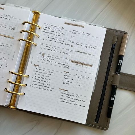 A5 Planner Accessories, A5 Ring Planner, A5 Planner Ideas, Work Diary, Weekly Planner Book, Organize Thoughts, A4 Planner, Planner Goals, A6 Planner