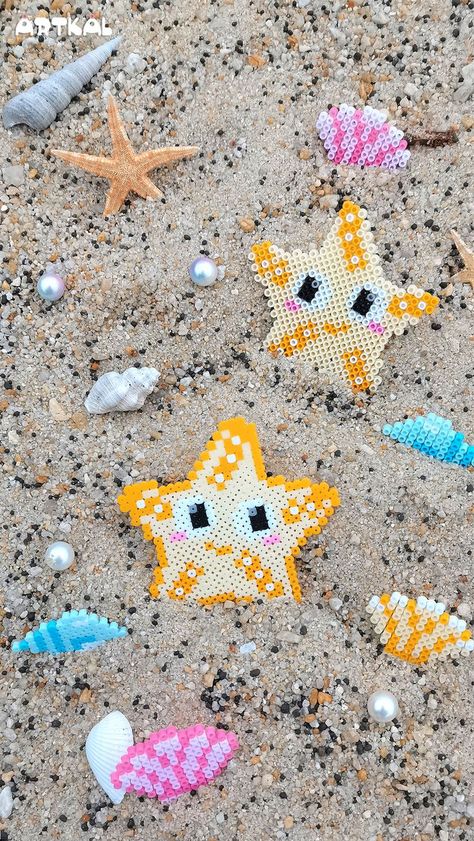 Hama Beads Animals, Beads Diy Crafts, Easy Perler Bead Patterns, Melty Bead Patterns, Easy Perler Beads Ideas, 3d Perler Bead, Bead Crafts Diy, Hama Beads Design, Perler Bead Templates