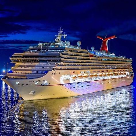 Carnival Valor at night  awesome photo was captured by @tomsroesser… Carnival Valor, Hawaiian Cruises, Cruise Planning, Cruise Boat, Cruise Liner, Carnival Cruise Line, Best Cruise, Luxury Cruise, Yacht Boat