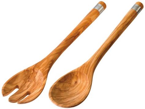 Berard Acero Salad Server Set *** You can get additional details at the image link.-It is an affiliate link to Amazon. #KitchenUtensils Restore Wood, Classic Salad, Salad Serving Set, Serving Fork, Serving Set, Serving Spoons, Simple Beauty, Utensil Set, Salad Servers