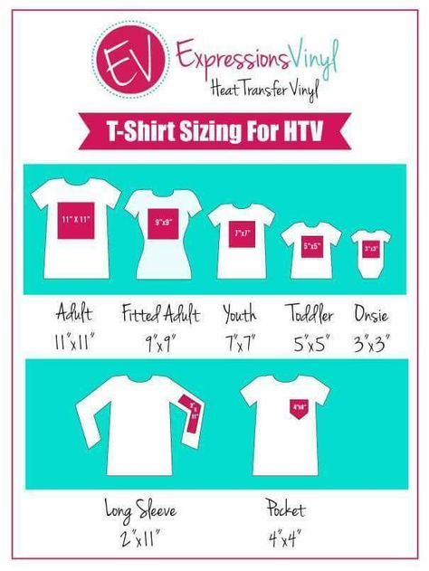 T-shirt decal sizes for HTV Vinyle Cricut, Inkscape Tutorials, Sublimacion Ideas, Expressions Vinyl, Projets Cricut, Silhouette Tutorials, Cricut Projects Beginner, Silhouette Vinyl, Circuit Projects