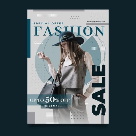 Fashion poster template with photo Free ... | Free Vector #Freepik #freevector #poster #business #template #marketing Fashion Sale Poster, Template Graphic Design, Poster Business, Fashion Sale Banner, Black Abstract Background, Black Friday Sale Poster, Sale Template, Fashion Poster Design, Fashion Banner