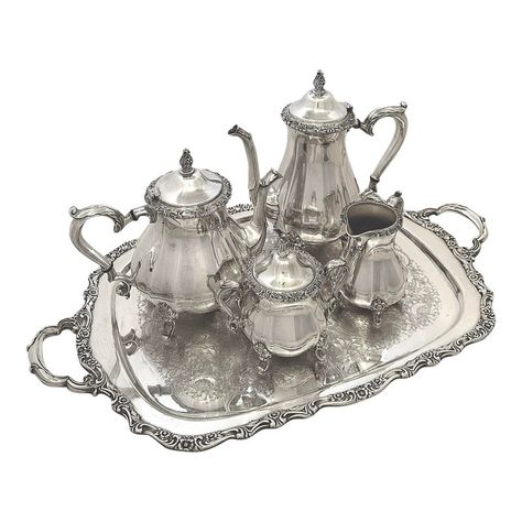 Tea Sets Vintage Victorian, Victorian Tea Sets, Silver Tea Service, Antique Tea Sets, Vintage Tea Sets, Silver Tea Set, Coffee Service, Tea Sets Vintage, Silver Trays